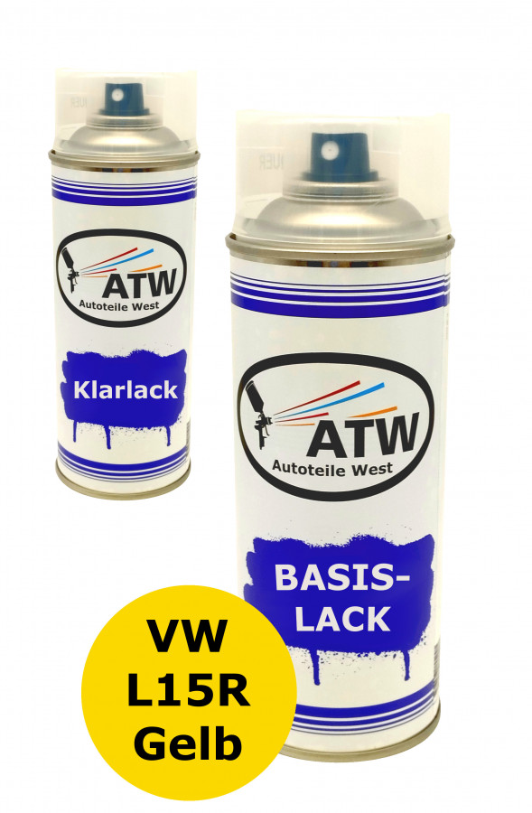 Autolack für VW L15R Gelb +400ml Klarlack Set